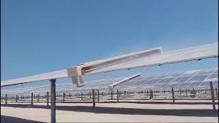 875 Mw solar power plant PV module automatic cleaning by robot [upl. by Wistrup]