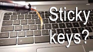 How to clean sticky keyboard keys [upl. by Willin]