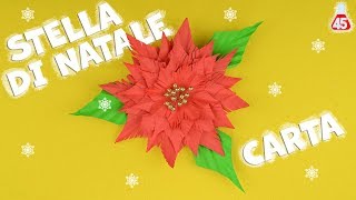 Stella di Natale di Carta Facile  Lavoretti di Natale Fai Da Te [upl. by Couq]