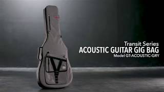 Gator Cases GTACOUSTICGRY Transit Series Acoustic Guitar Bag [upl. by Juback519]