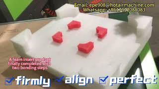 How to bond complex Polyethylene foam inserts  using customized fixture  hot plate welding machine [upl. by Petuu]