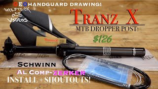 TRANZ X Dropper Install Coffee Shoutouts amp GEO Handguard DRAWING [upl. by Erund]