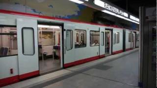 UBahn Nürnberg Bahnhof Rathenauplatz U2 amp Straßenbahn HD [upl. by Ellegna634]