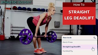 How to do a Straight Leg Deadlift [upl. by Idac]