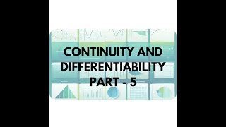 2nd PUCClass12 Continuity and Differentiability Differentiability of function in Kannada [upl. by Refennej]