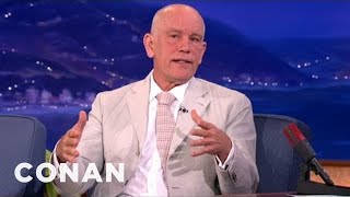 John Malkovich Hates The Sound Of His Own Voice  CONAN on TBS [upl. by Enairda875]