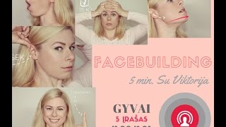 5 min facebuilding veido mankštos su Viktorija Nr 5 [upl. by Enelyw]