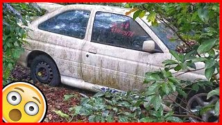 Rare Abandoned Ford Escort RS Cosworth stood in a regular garden for 26 years [upl. by Rennerb]