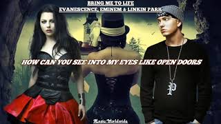 Bring Me To Life  Eminem Linkin Park amp Evanescence Lyrics Video [upl. by Danelle]