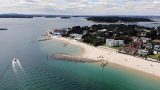 Sandbanks Poole Dorset 4K Drone Footage [upl. by Lewap]