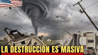 ¡Estados UnidosOklahoma fue sacudida por efectos los tornados Destrucción es masiva [upl. by Atirihs]