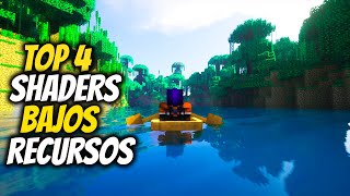 SHADERS para PC DE BAJOS RECURSOS  Top 4 Shaders SIN LAG Minecraft 120X [upl. by Safier]