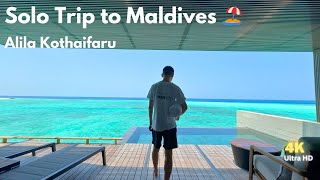 Solo Travel To Maldives Overwater Villa At Alila Kothaifaru  Dream Beach Destination Experience [upl. by Aenyl]