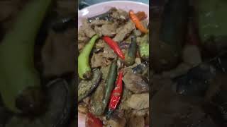 Pinoy dish  Spicy Binagoongang Baboy 🌶️🧆 shorts [upl. by Lime]