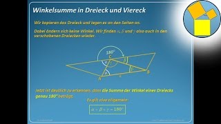 Winkelsumme in Dreieck und Viereck  Rueff [upl. by Forras]