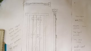 batten ledge braced door  building drawing 3rd semester [upl. by Dnomsaj636]