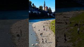 Salzach salzburg 2024 austria travel fluss herbst [upl. by Filomena]