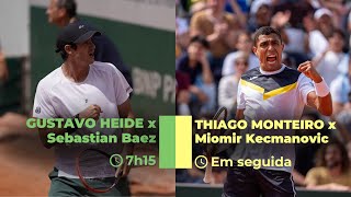 LIVE ROLAND GARROS  Gustavo Heide x Sebastian Báez [upl. by Gnilrad]