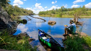 BRISBANE RIVER  Canoe Camping amp Fishing  Solo Overnighter [upl. by Casper]