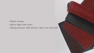 EcoCare Doormats Unit Keset yang di desain mengumpulkan 90 debu dan kotoran [upl. by Allekim]