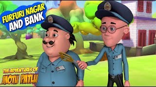 Motu Patlu in English  Kids Animation  cartoon for kids  Furfuri Nagar And Bank [upl. by Menzies]