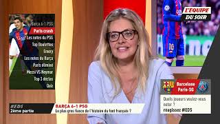 lequipe du soir remontada barca psg 6 1 extrait [upl. by Annahsohs]