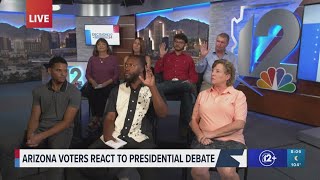 Undecided Arizona voters react to presidential debate [upl. by Ariella]