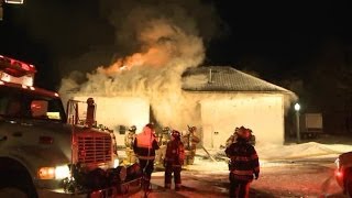 Massive fire rips through Kendallville businesses [upl. by Salome610]