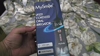 MySmile LP221 Self Cleaning UVC Light Cordless Water Flossers Unboxing  Water Floss Test [upl. by Sire]