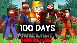 I Survived 100 DAYS in a ZOMBIE APOCALYPSE in Minecraft [upl. by Ellenej103]