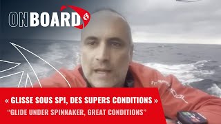 Glisse sous spi des supers conditions pour Fabrice Amedeo  Vendée Globe 2024 [upl. by Carlton798]