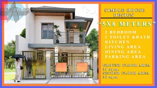 Small House Design Ideas 5x8 Meters w Floor Plan [upl. by Upali]