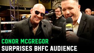 Conor McGregor surprises BKFC crowd with sudden appearance [upl. by Ynoble588]