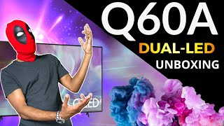 2021 Samsung Q60A Qled TV Unboxing amp Preliminary Review [upl. by Gusty]