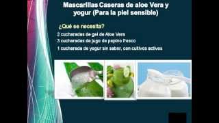 Mascarilla Caseras de aloe Vera y yogur para la piel sensible [upl. by Einnor964]