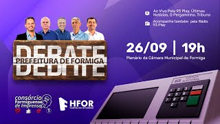 93 PLAY  ELEIÇÕES 2024  Debate com os candidatos a Prefeito de FormigaMG [upl. by Akahs933]