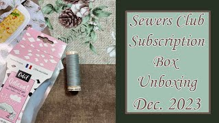 December 2023 Sewers Club Subscription Box Unboxing [upl. by Brig69]