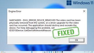 How To Fix DXGI Error Device Removed Error  Solve DXGIERRORDEVICEREMOVED Error [upl. by Eojyllib]