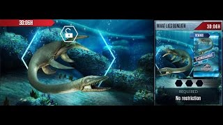 Jurassic World The Game  quotWhat Lies Beneathquot 31 Elasmosaurus  Full Battle [upl. by Pronty]