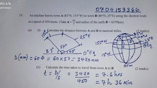 KCSE MATHS PAPER 2 LONGITUDES AND LATITUDES [upl. by Nylarak]