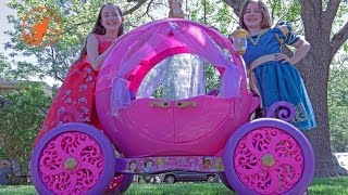 Little Princesses 5 The Mechanic The Ride On Pink Disney Princess Carriage and The Lesson [upl. by Sweet]