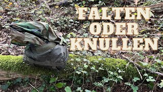 Bushcraft für Anfänger  Teil 12 Tarp knüllen oder falten [upl. by Yruy]