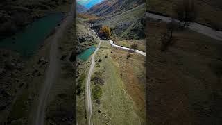 La montagne prend feu 🤩⛰️🔥 mountains travel nature drone autumn [upl. by Mcclain]