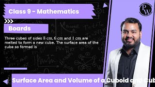 Three cubes of sides 8 cm 6 cm and 1 cm are melted to form a new cube The surface area of th [upl. by Gwendolin]