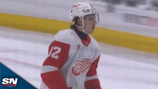 Red Wings Marco Kasper Rips Home First Career NHL Goal [upl. by Crelin]