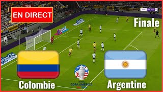 Argentine vs Colombie en direct Finale Copa América 2024 complet Simulation football Gameplay PC [upl. by Eimas]