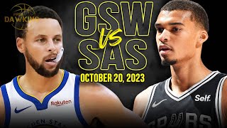 Golden State Warriors vs San Antonio Spurs Full Game Highlights  October 20 2023  FreeDawkins [upl. by Cari114]