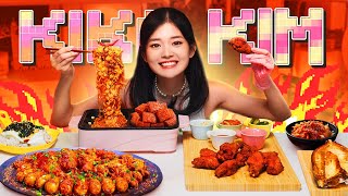 FIRE RAMEN NOODLE amp CHICKEN 🔥 asmr mukbang and shopping [upl. by Bunow862]