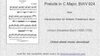 Bach  Prelude in C Major BWV 924 [upl. by Nikolas]