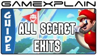 Every Secret Exit in New Super Mario Bros U All 12  Guide amp Walkthrough [upl. by Nonregla]